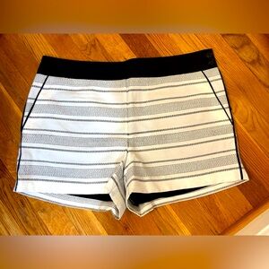 Cute Black and White Trouser Shorts LOFT